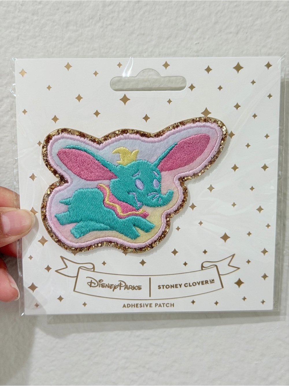 Stoney Clover Lane Dumbo Adhesive Patch – Teal, Pink & Gold